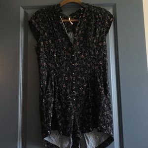 Free People Debbie Dot floral romper